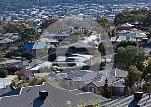 Overlooking roofs of recently built houses