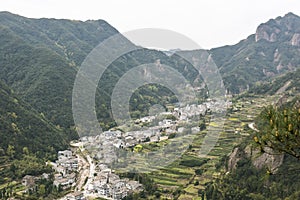 Overlooking the Shanglingyan village