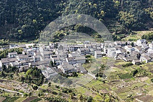 Overlooking the Shanglingyan village