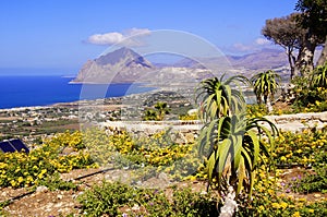 Overlooking Sicily coastline photo