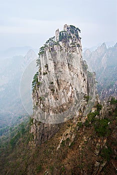 Overlooking stalagmite peak from Shixin peak