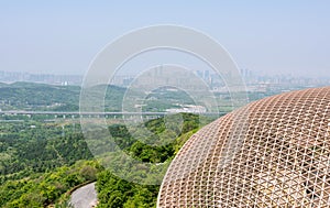 Overlooking the top of the fouding (Buddha top) palace