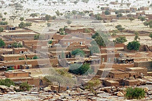 Overlooking the town of Hombori in Mali