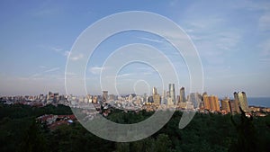 Overlooking urban skyline,china QingDao(tsingtao).