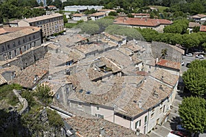 Overlooking Viviers in Southern France, Europe