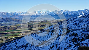 Overlooking the Wakatipu Basin from the Crown Range Road near Queenstown