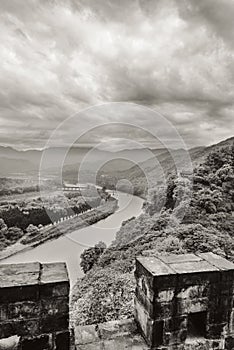 overlooking water conservancy of dujiangyan