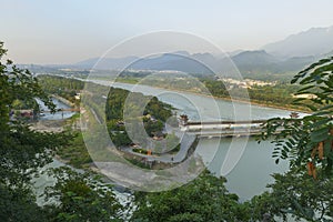 Overlooking water conservancy at dujiangyan