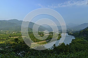 Overlooking water conservancy at dujiangyan