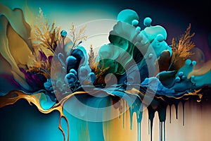 Overmixing and blending colors. Trendcolors background. Gradient