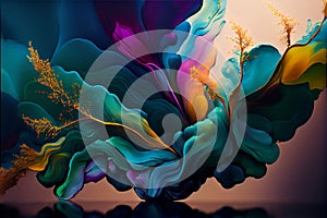 Overmixing and blending colors. Trendcolors background. Gradient