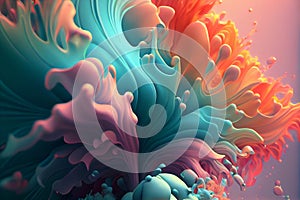 Overmixing and blending colors. Trendcolors background. Gradient