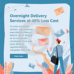 Overnight delivery services almost half less cost