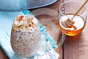 Overnight Oats, Bananas and Chia Seeds photo