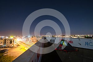 Overnight stay on the roof of an abandoned construction site