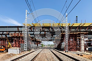 Overpass under railways