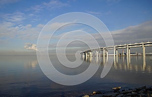 The overpass of the Western Expressway Diameter in St. Petersburg