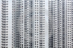 Overpopulated building in city photo