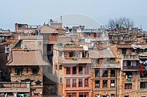 Overpopulated city of Kathmandu, Nepal