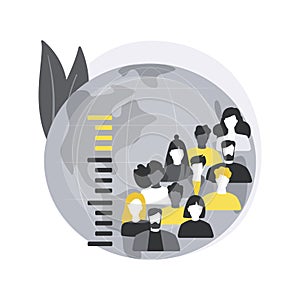 Overpopulation abstract concept vector illustration.