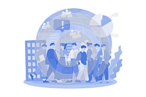 Overpopulation Illustration concept on a white background