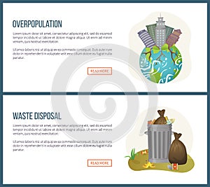 Overpopulation and Waste Disposal Websites Set