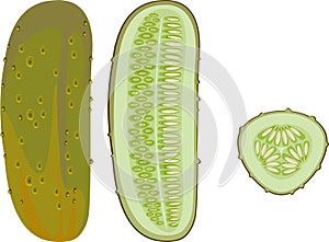 Overripe Ñucumber and slice