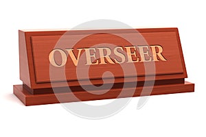 Overseer title on nameplate