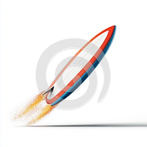 Oversized Surfboard Launching with Rocket Thrusters