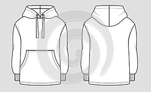 Oversized trend hoodie sketch photo