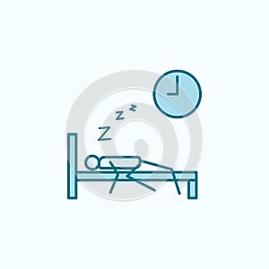 oversleep work outline icon