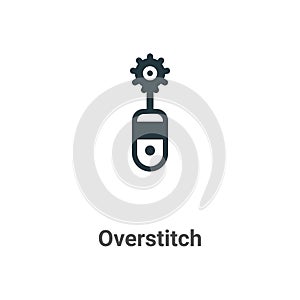 Overstitch vector icon on white background. Flat vector overstitch icon symbol sign from modern sew collection for mobile concept