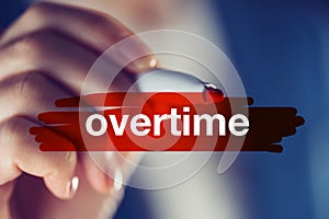 Overtime business concept