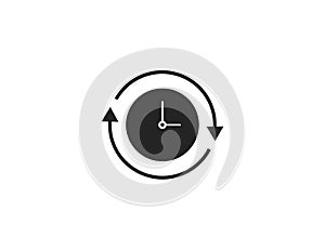 Overtime icon. Vector illustration. Flat.