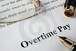 Overtime pay concept photo