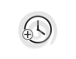 Overtime, time icon. Vector illustration.