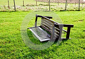 Overturned bench