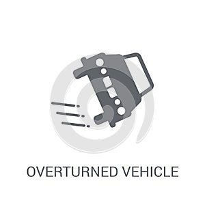 Overturned vehicle icon. Trendy Overturned vehicle logo concept