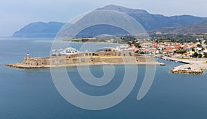 Overview of Antirrio Fortress and town, Greece