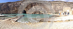 Overview of a beach in San Lorenzo, Malta