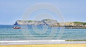 Overview of Beach of Suances in the autonomous community of Cantabria photo