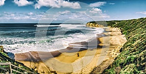 Overview of Bells Beach, Great Ocean Road, Victoria, Australia