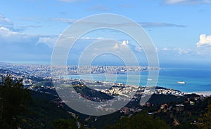 Overview of Beyrouth and Saint Georges Bay in front of Mediterranee