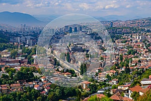 Overview of the city of Sarajevo, the capital of Bosnia and Herzegovina