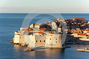 Overview of dubrovnik bay croatia