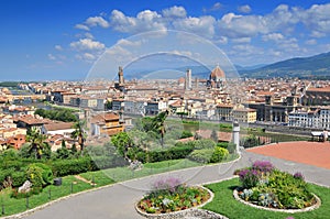 Overview of Firenze from Piazzale Michelangelo Italy