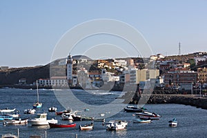 Overview of the fishing port of La candelaria, on the island of Tenerife