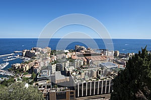 Overview of Fontvieille, Monaco