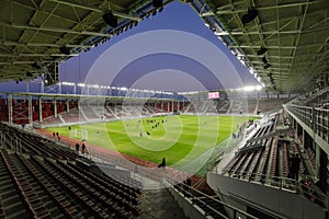 Overview of the Giulesti Stadium in Bucharest
