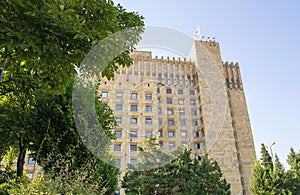 Overview of the Government House in the capital of Georgia, Tbilisi. Old city